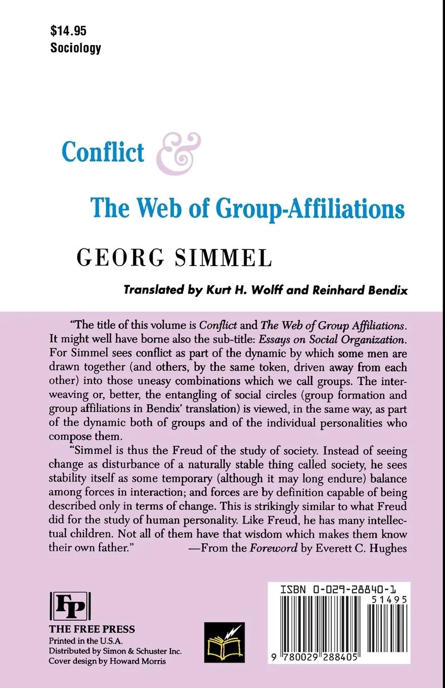 Rückseite: 9780029288405 | Conflict and the Web of Group Affiliations | Georg Simmel | Buch