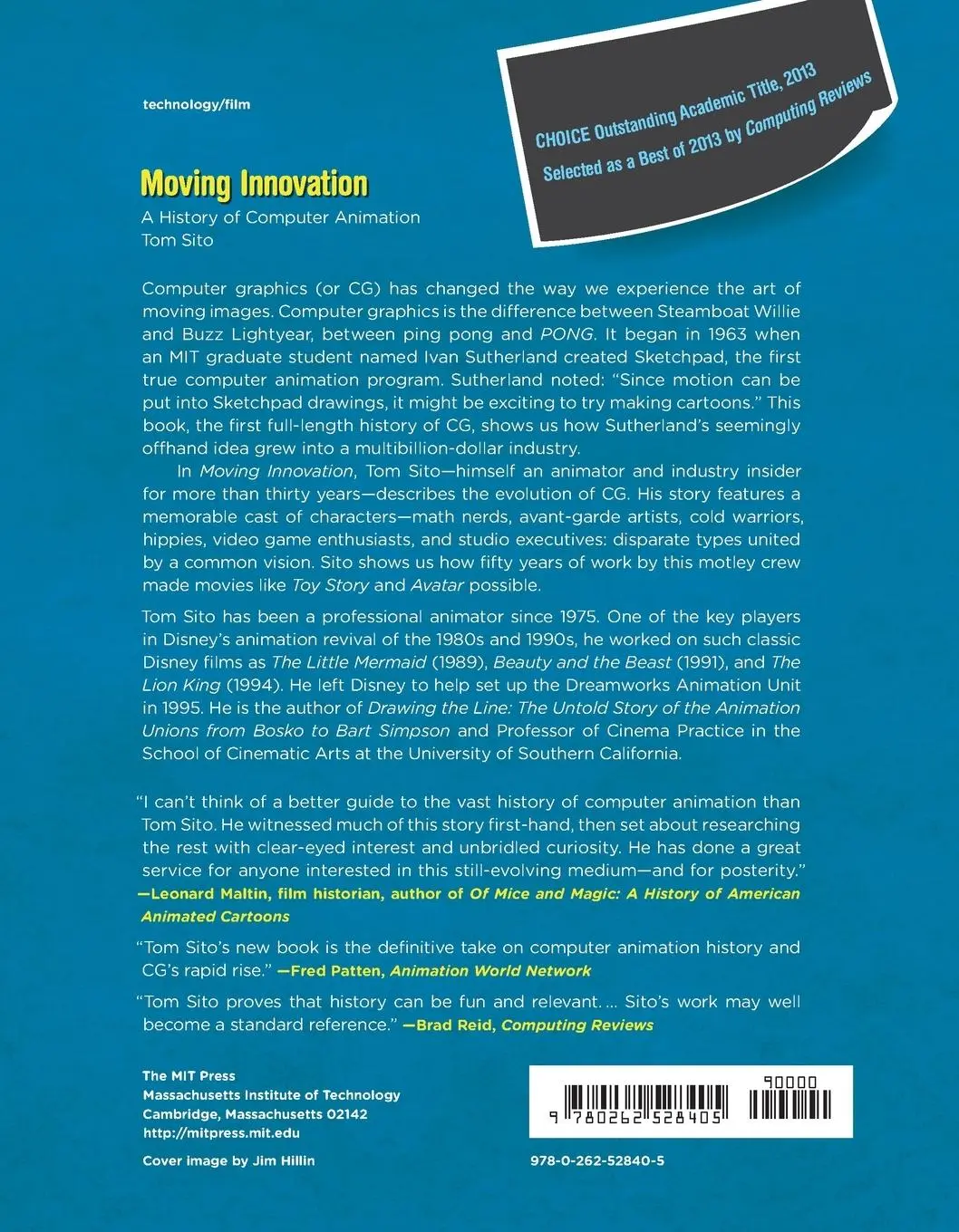 Rückseite: 9780262528405 | Moving Innovation | A History of Computer Animation | Tom Sito | Buch