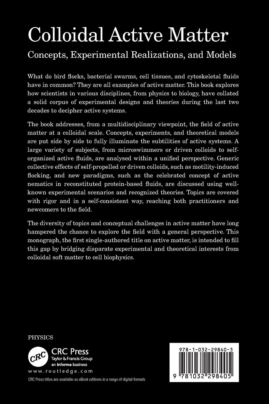 Rückseite: 9781032298405 | Colloidal Active Matter | Francesc Sagués Mestre | Taschenbuch | 2024