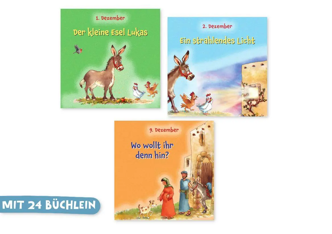 Bild: 9783780618405 | Lukas auf dem Weg nach Bethlehem | Ein Adventskalender mit 24 Büchlein