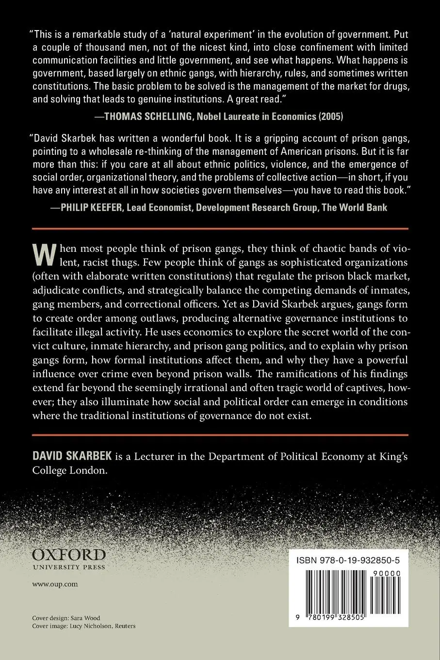Rückseite: 9780199328505 | The Social Order of the Underworld | David Skarbek | Taschenbuch