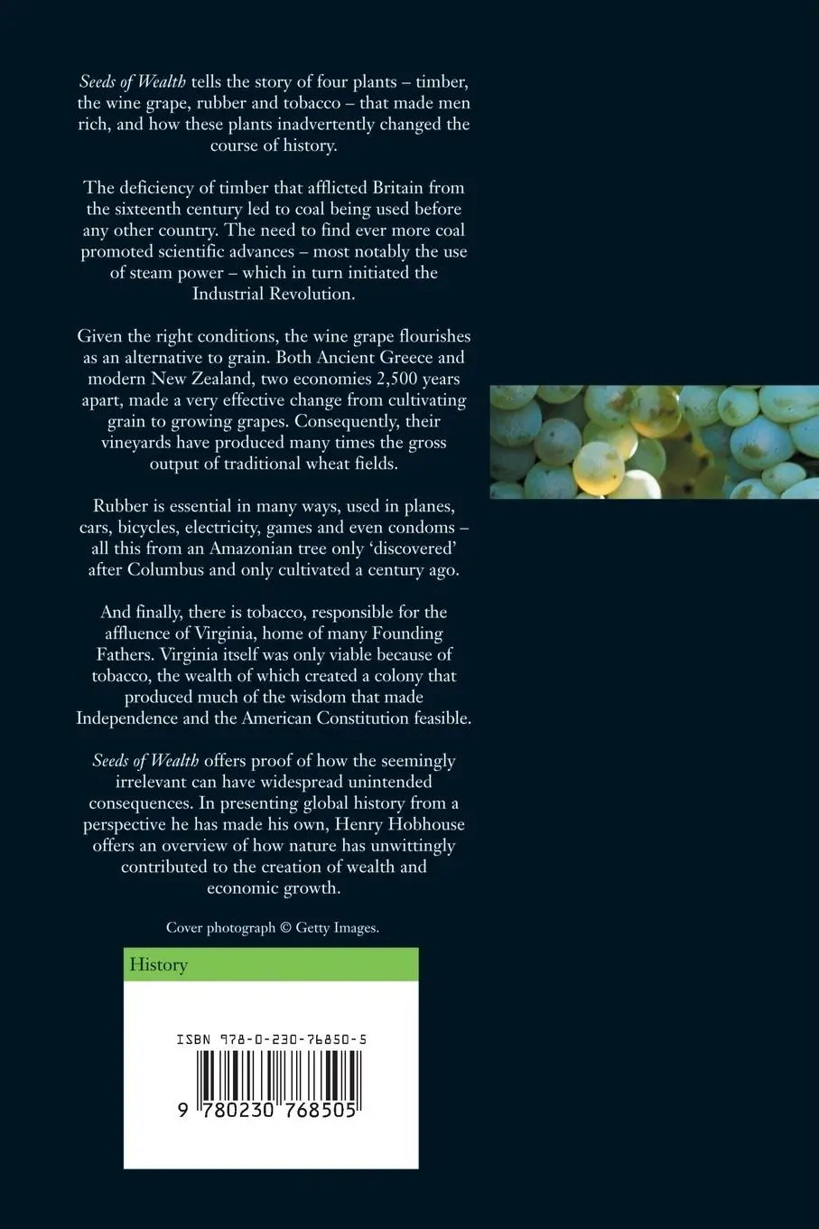 Rückseite: 9780230768505 | Seeds of Wealth | Four plants that made men rich | Henry Hobhouse