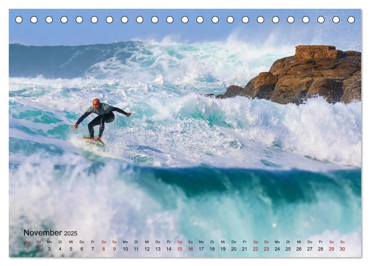 Bild: 9783435328505 | Surfen - die perfekte Welle (Tischkalender 2025 DIN A5 quer),...