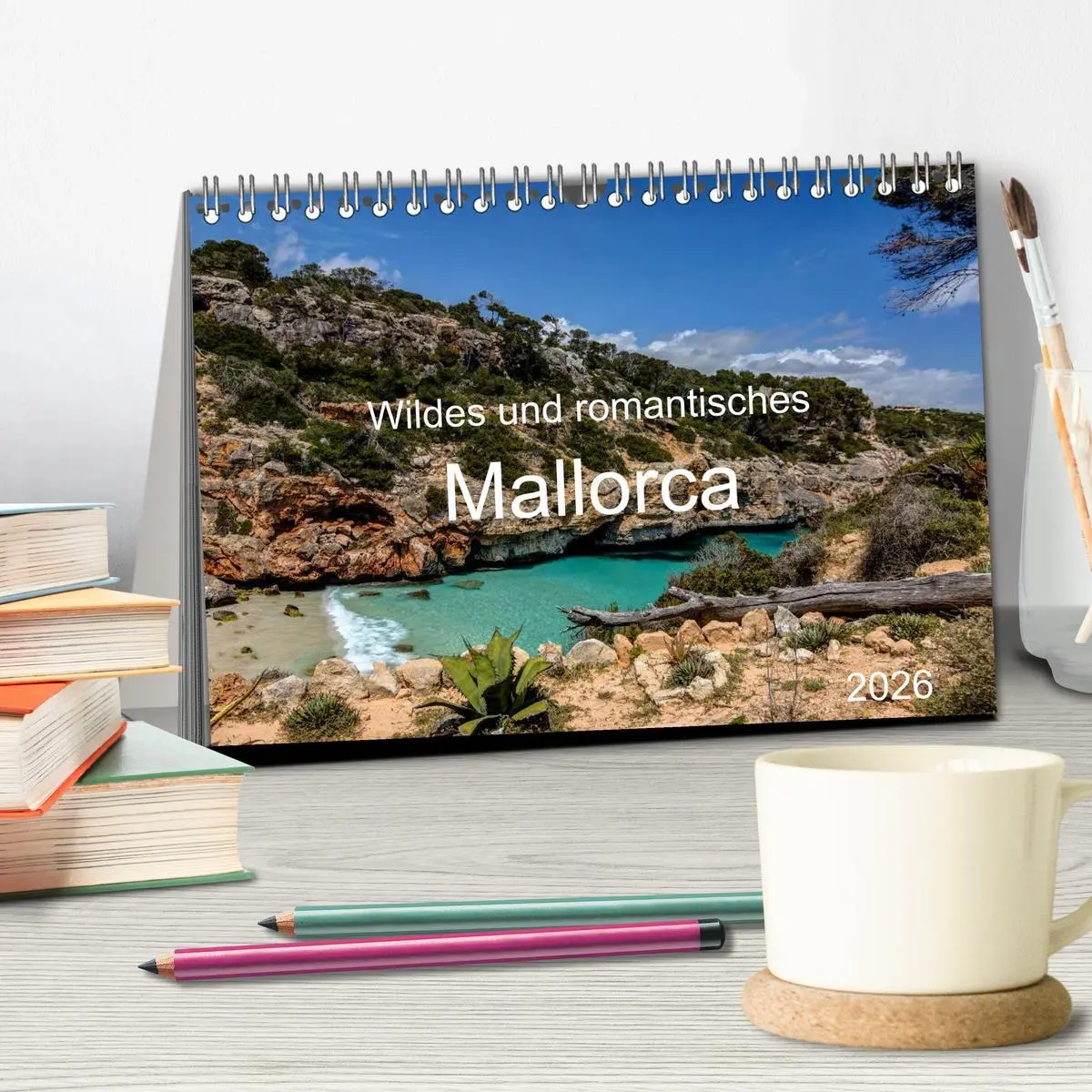 Bild: 9783516058505 | Wildes und romantisches Mallorca (Tischkalender 2026 DIN A5 quer),...