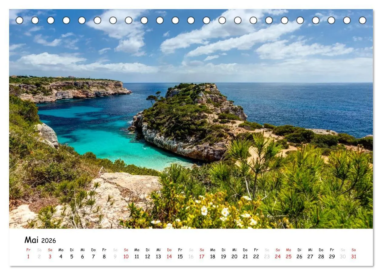 Bild: 9783516058505 | Wildes und romantisches Mallorca (Tischkalender 2026 DIN A5 quer),...