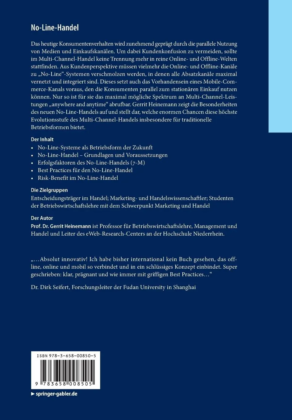Rückseite: 9783658008505 | No-Line-Handel | Höchste Evolutionsstufe im Multi-Channeling | Buch