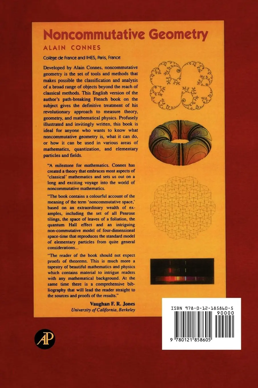 Rückseite: 9780121858605 | Noncommutative Geometry | Alain Connes | Buch | Gebunden | Englisch