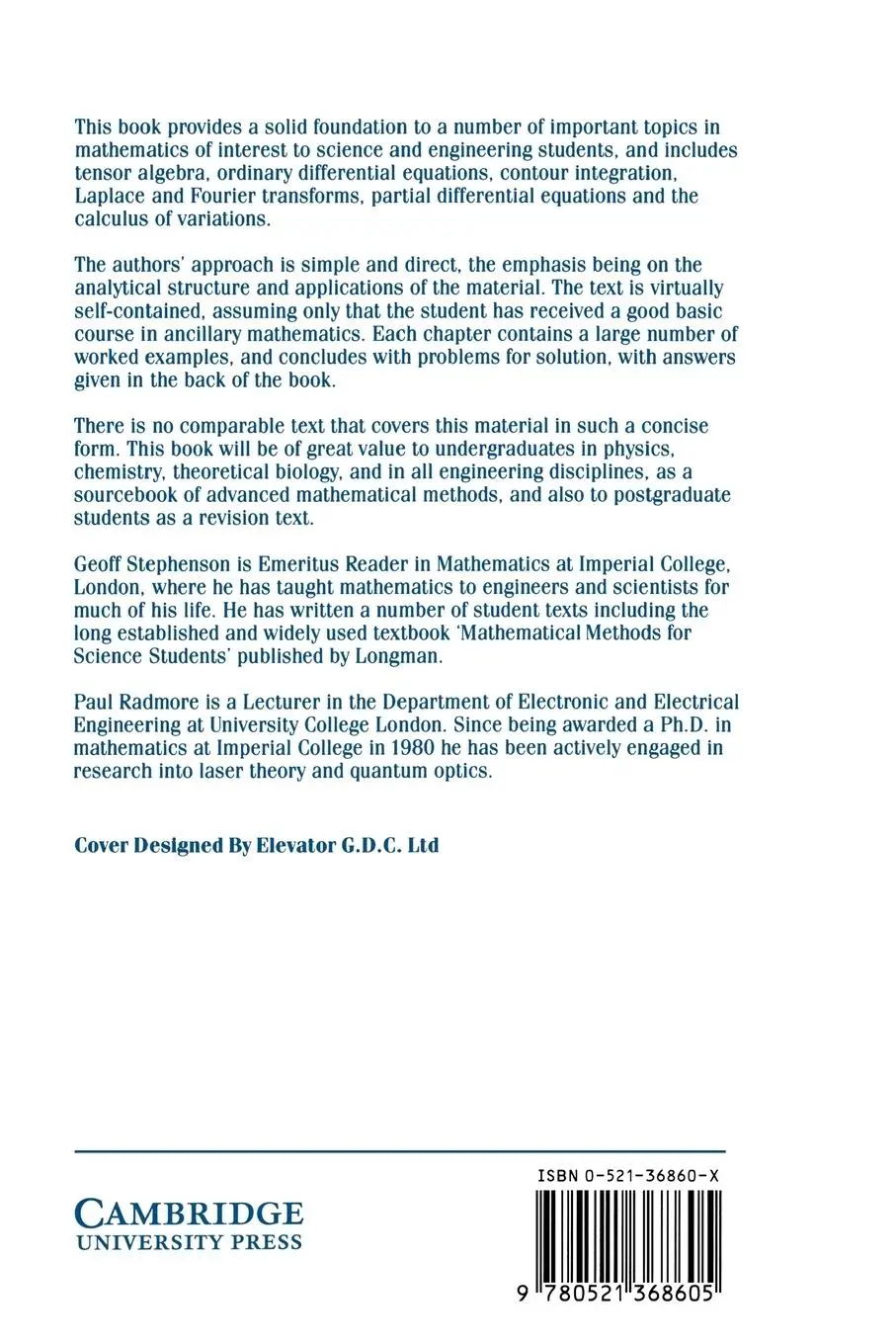 Rückseite: 9780521368605 | Advanced Mathematical Methods for Engineering and Science Students