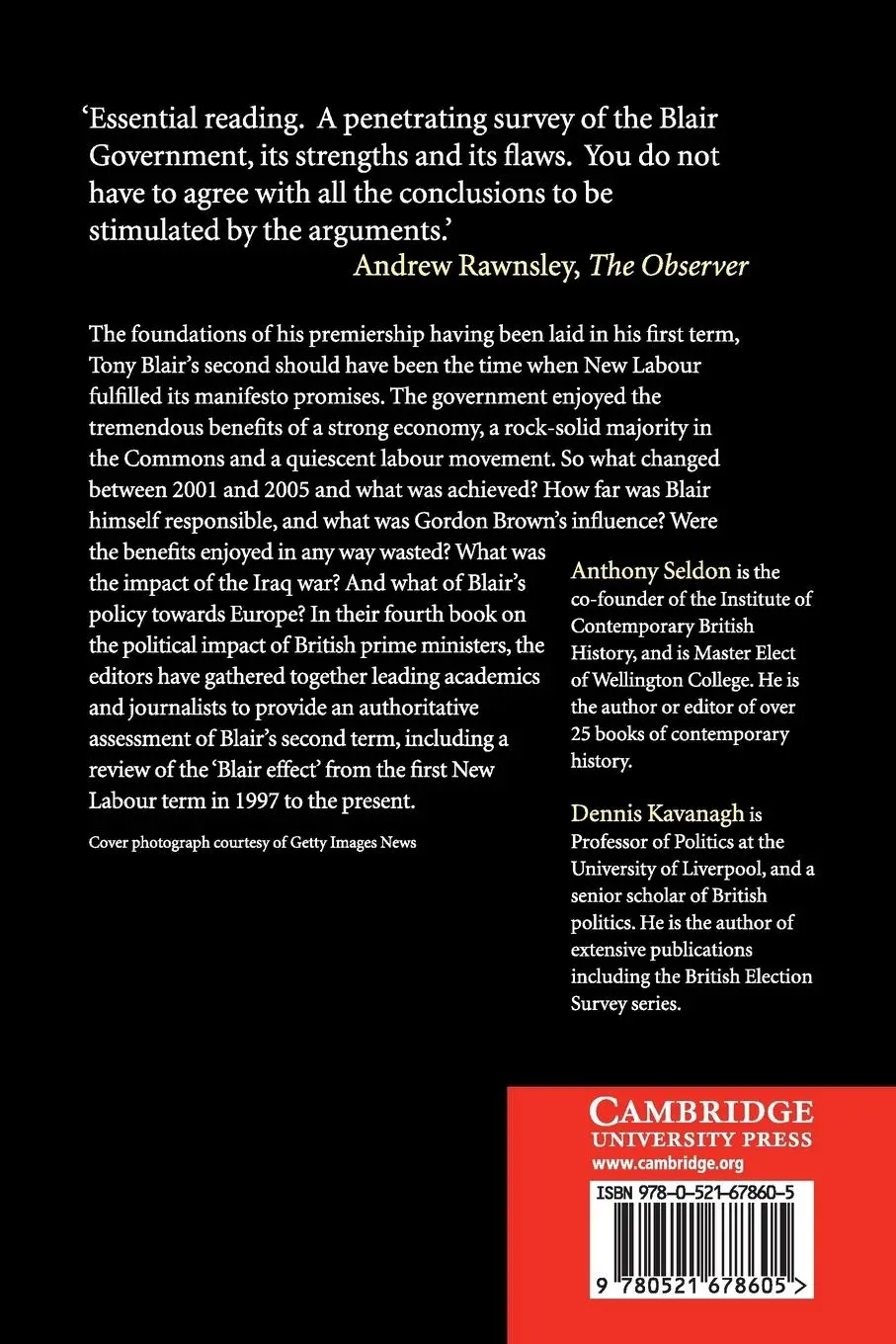 Rückseite: 9780521678605 | The Blair Effect 2001-5 | Anthony Seldon (u. a.) | Taschenbuch | 2016