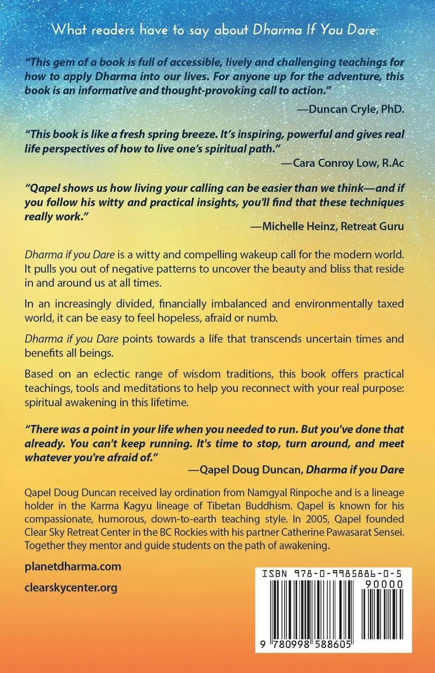 Rückseite: 9780998588605 | Dharma If You Dare | Living Life with Abandon | Doug Duncan | Buch