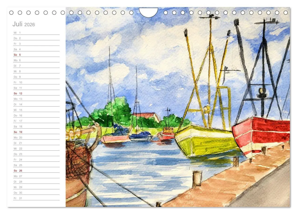 Bild: 9783457338605 | Büsum Aquarelle - Liebevolle Impressionen des beliebten Nordseebads...