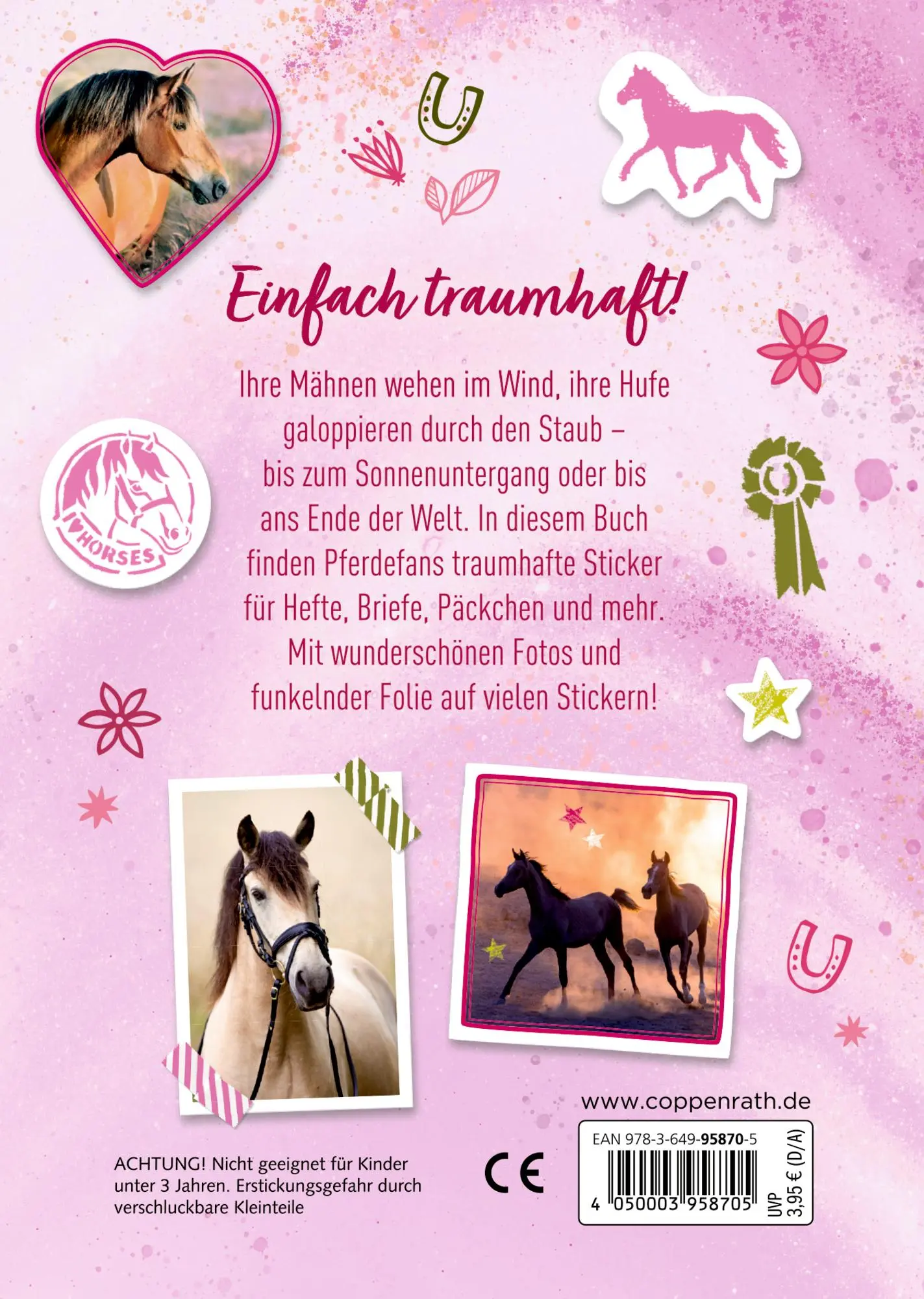 Rückseite: 4050003958705 | Funkelnde Sticker (Pferdefreunde) | Christiane Slawik | Taschenbuch