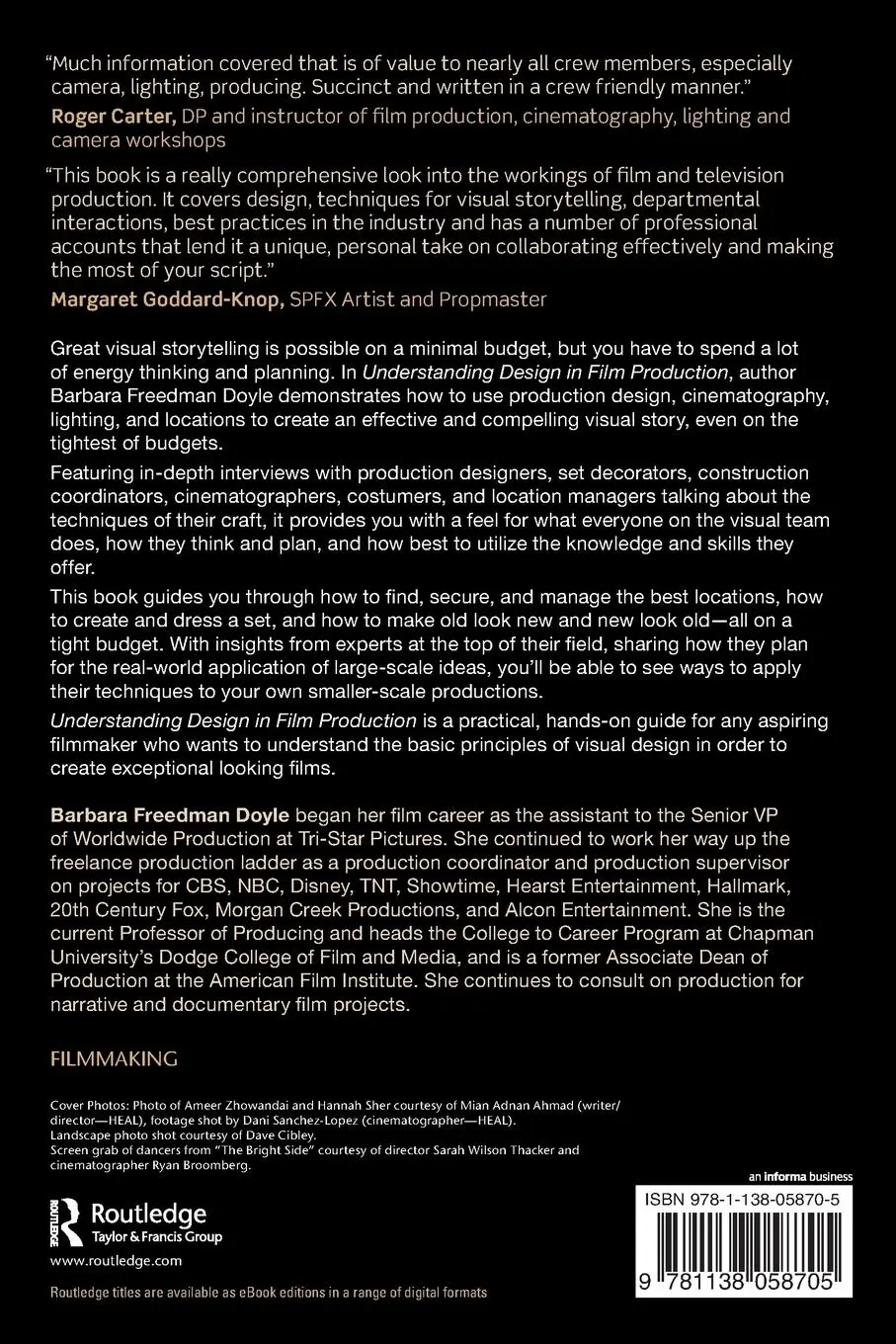 Rückseite: 9781138058705 | Understanding Design in Film Production | Barbara Freedman Doyle