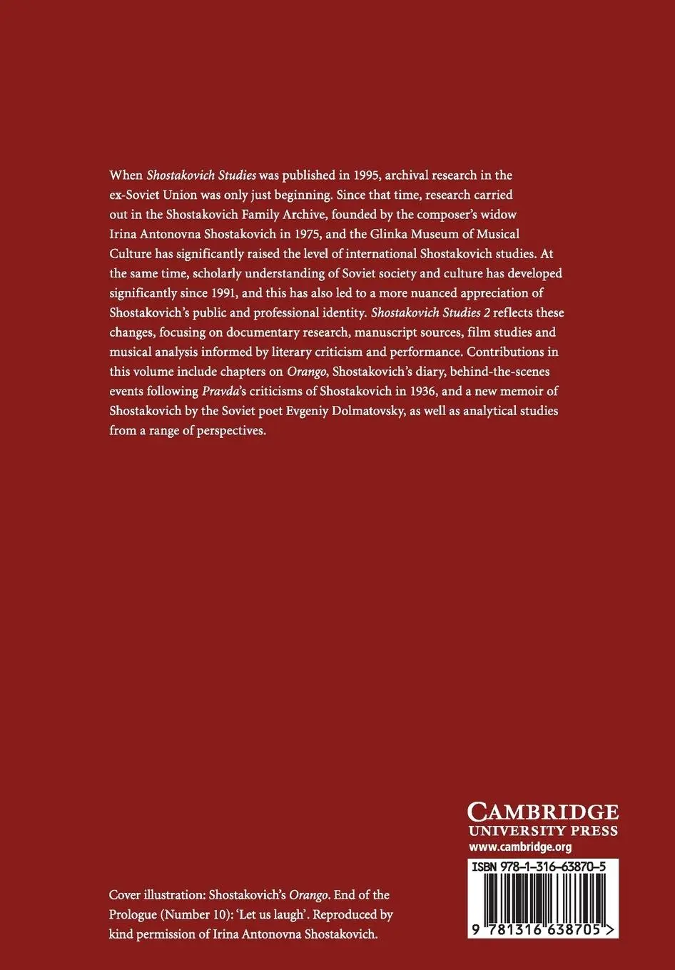 Rückseite: 9781316638705 | Shostakovich Studies 2 | Pauline Fairclough | Taschenbuch | Englisch