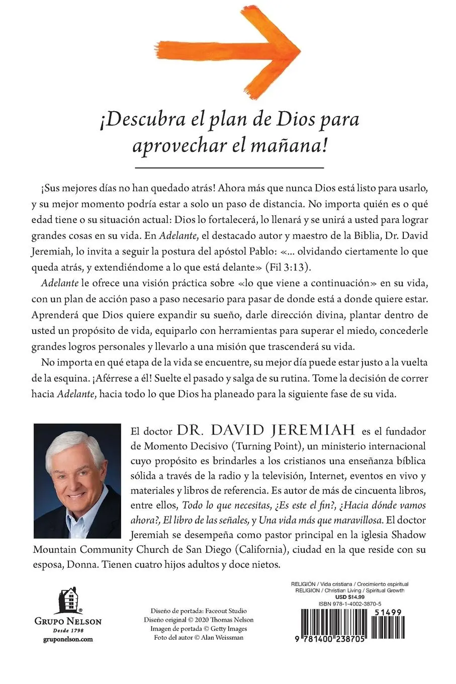 Rückseite: 9781400238705 | A Adelante | David Jeremiah | Taschenbuch | Kartoniert / Broschiert