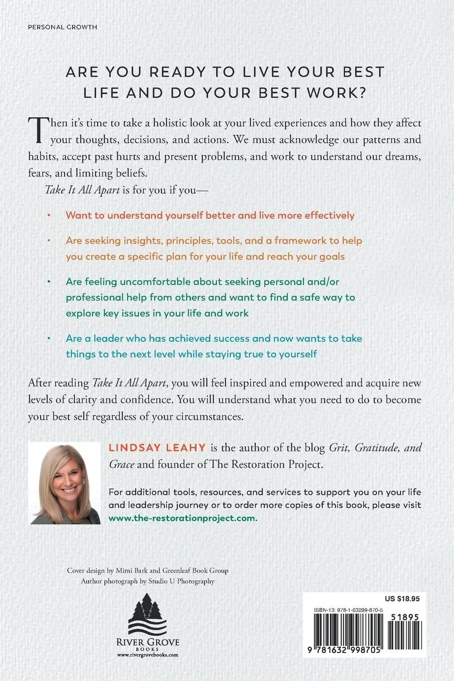 Rückseite: 9781632998705 | Take It All Apart | How to Live, Lead, and Work with Intention | Leahy