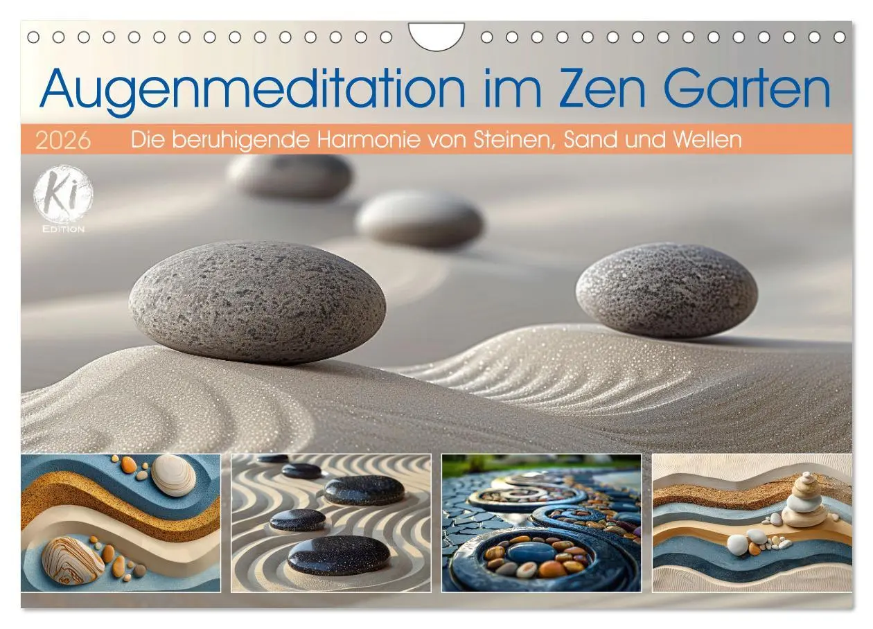 Cover: 9783457328705 | Augenmeditation im Zen Garten (Wandkalender 2026 DIN A4 quer),...