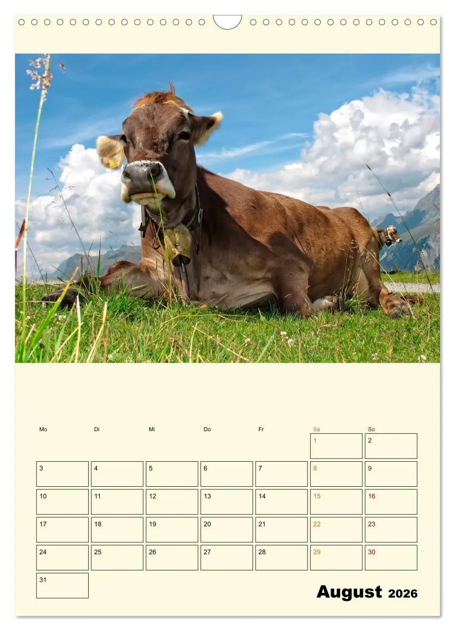Bild: 9783516348705 | Glückliche Bergkühe (Wandkalender 2026 DIN A3 hoch), CALVENDO...