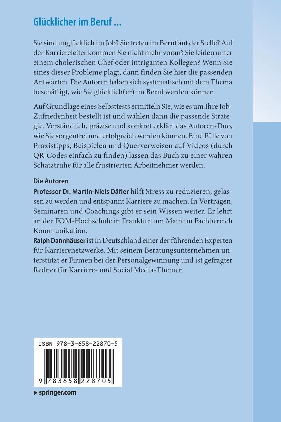 Rückseite: 9783658228705 | Glücklicher im Beruf ... | ... mit der Kompass-Strategie | Taschenbuch