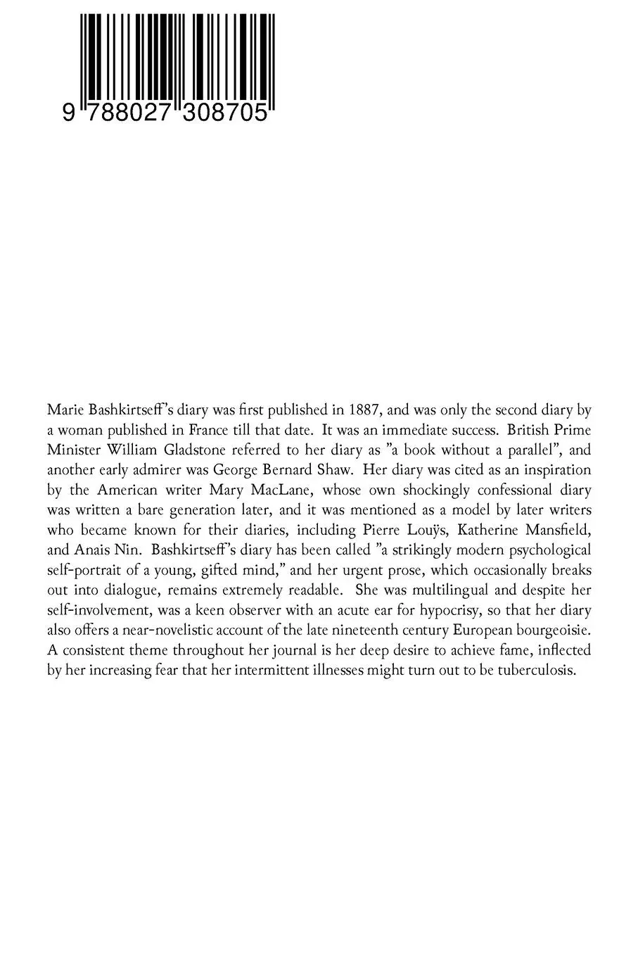 Rückseite: 9788027308705 | From Childhood to Girlhood | The Diary of a Young Artist | Taschenbuch