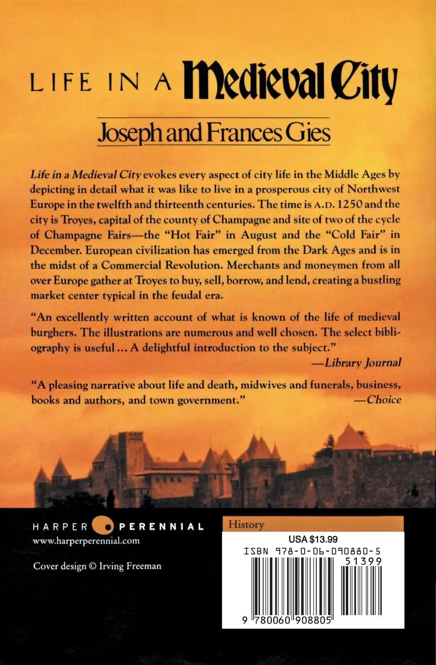 Rückseite: 9780060908805 | Life in a Medieval City | Frances Gies | Taschenbuch | Englisch | 1981