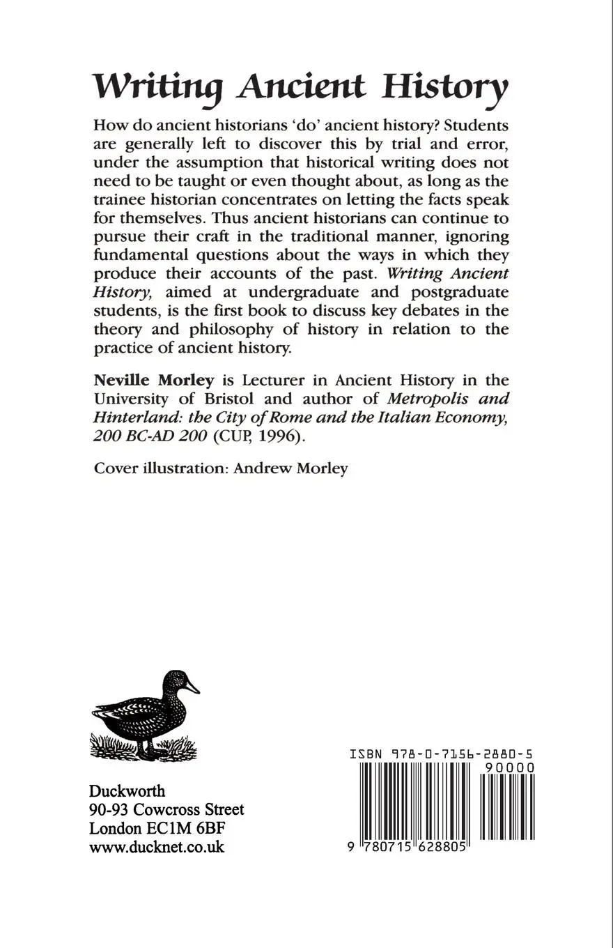 Rückseite: 9780715628805 | Writing Ancient History | Neville Morley | Taschenbuch | Englisch