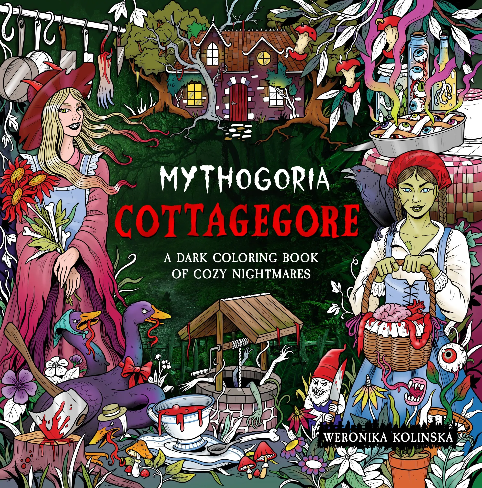 Cover: 9781250438805 | Mythogoria: Cottagegore | A Dark Coloring Book of Cozy Nightmares