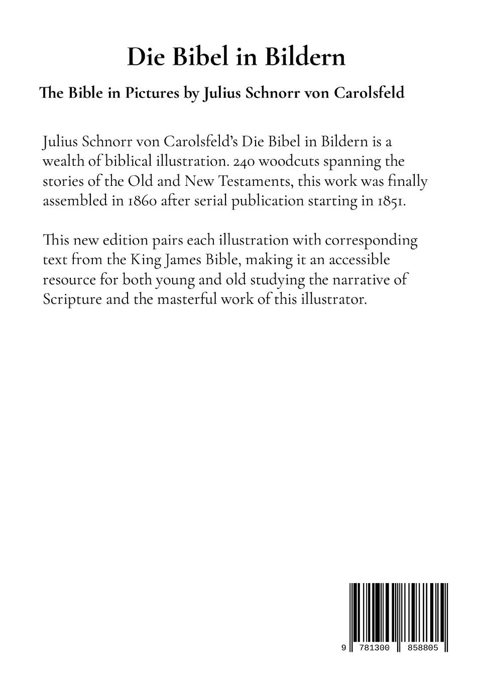 Rückseite: 9781300858805 | Die Bibel in Bildern | The Bible in Pictures | Carolsfeld | Buch