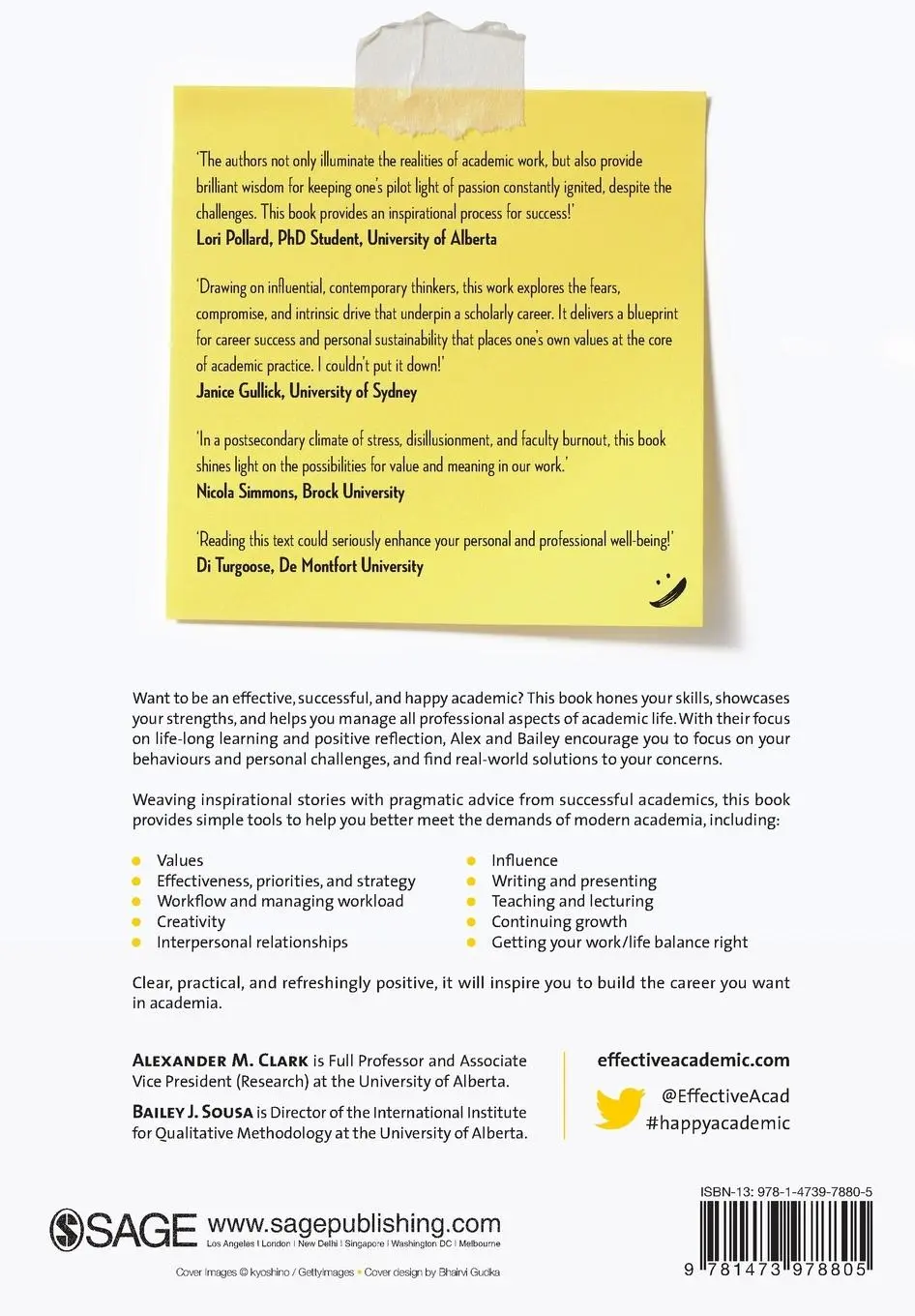 Rückseite: 9781473978805 | How to Be a Happy Academic | Alexander Clark (u. a.) | Taschenbuch