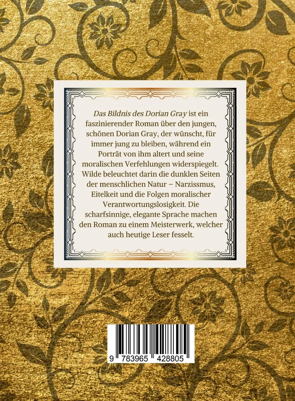 Rückseite: 9783965428805 | Oscar Wilde: Das Bildnis des Dorian Gray. Vollständige Neuausgabe...