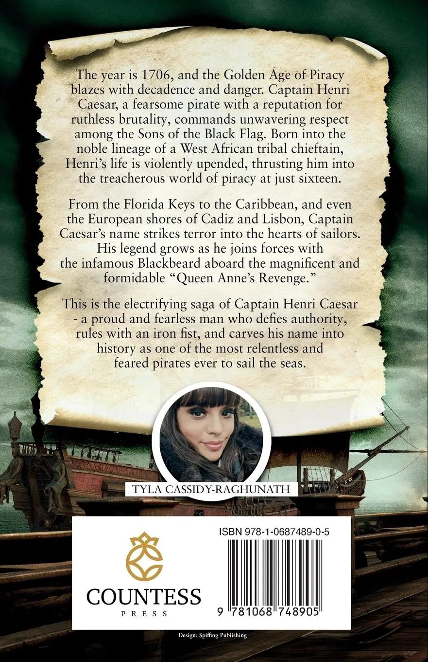 Rückseite: 9781068748905 | Treasure and Blood | The Legend of a Pirate | Tyla Cassidy-Raghunath