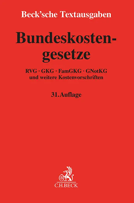 Bundeskostengesetze Kartoniert (TB)