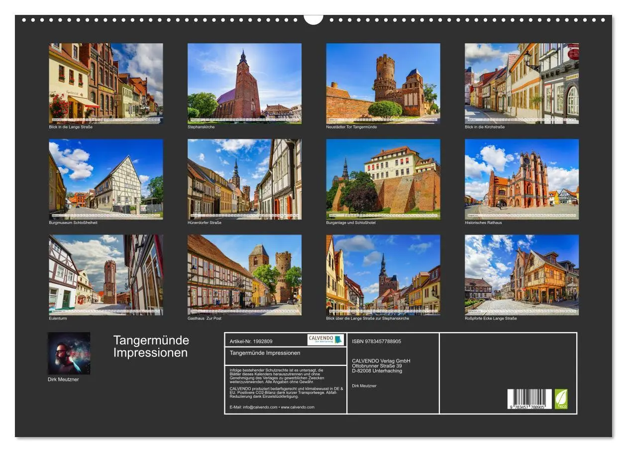 Bild: 9783457788905 | Tangermünde Impressionen (Wandkalender 2026 DIN A2 quer), CALVENDO...