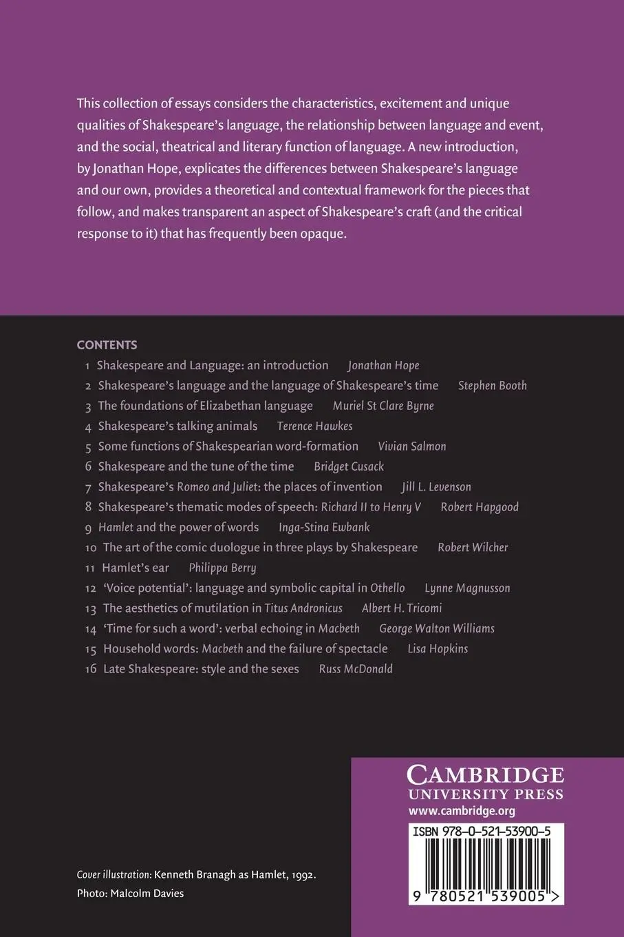 Rückseite: 9780521539005 | Shakespeare and Language | Catherine M. S. Alexander | Taschenbuch