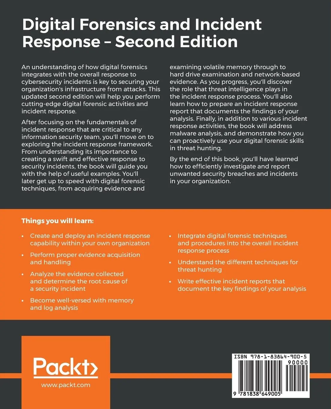 Rückseite: 9781838649005 | Digital Forensics and Incident Response - Second Edition | Johansen