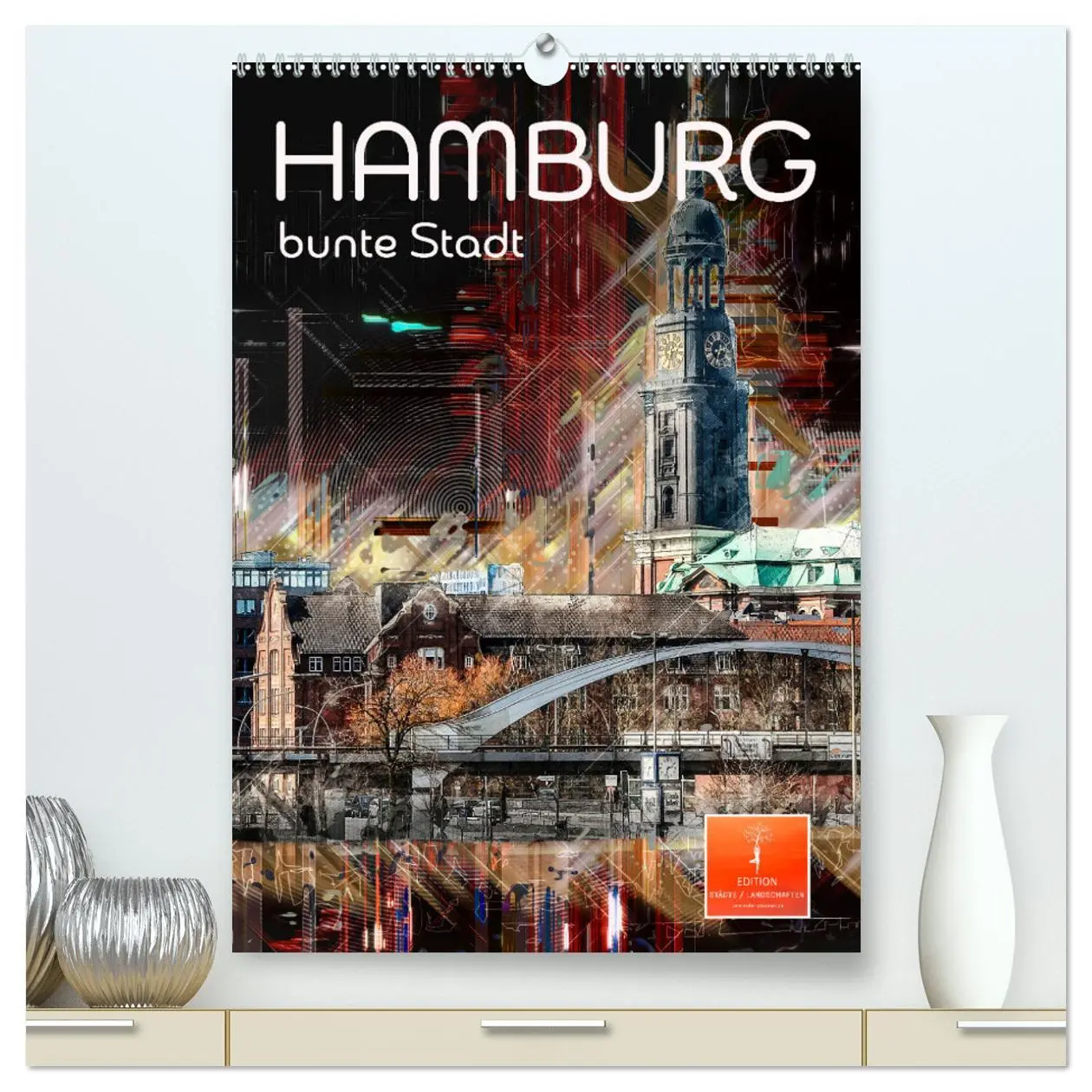 Cover: 9783435899005 | Hamburg bunte Stadt (hochwertiger Premium Wandkalender 2025 DIN A2...