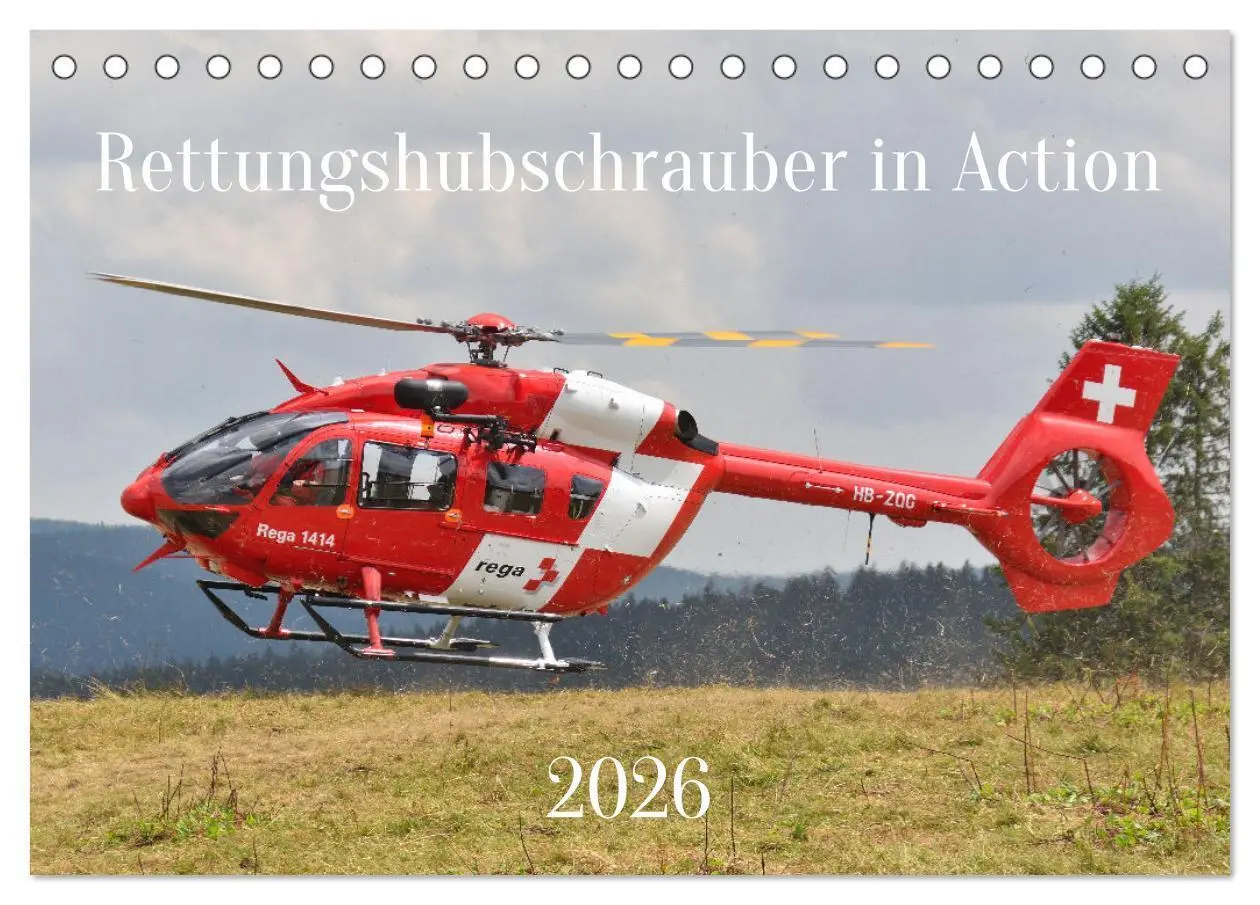 Cover: 9783457509005 | Rettungshubschrauber in Action (Tischkalender 2026 DIN A5 quer),...