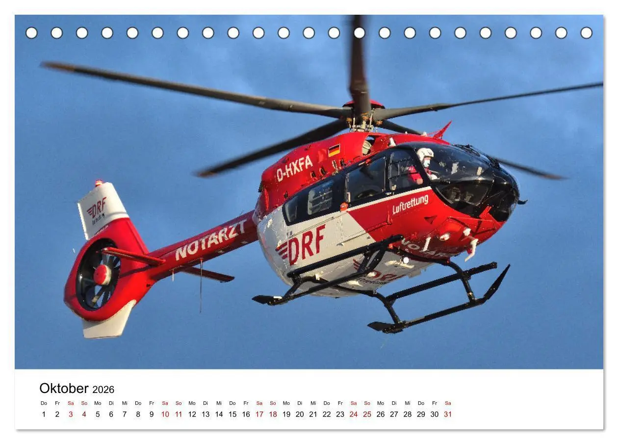 Bild: 9783457509005 | Rettungshubschrauber in Action (Tischkalender 2026 DIN A5 quer),...