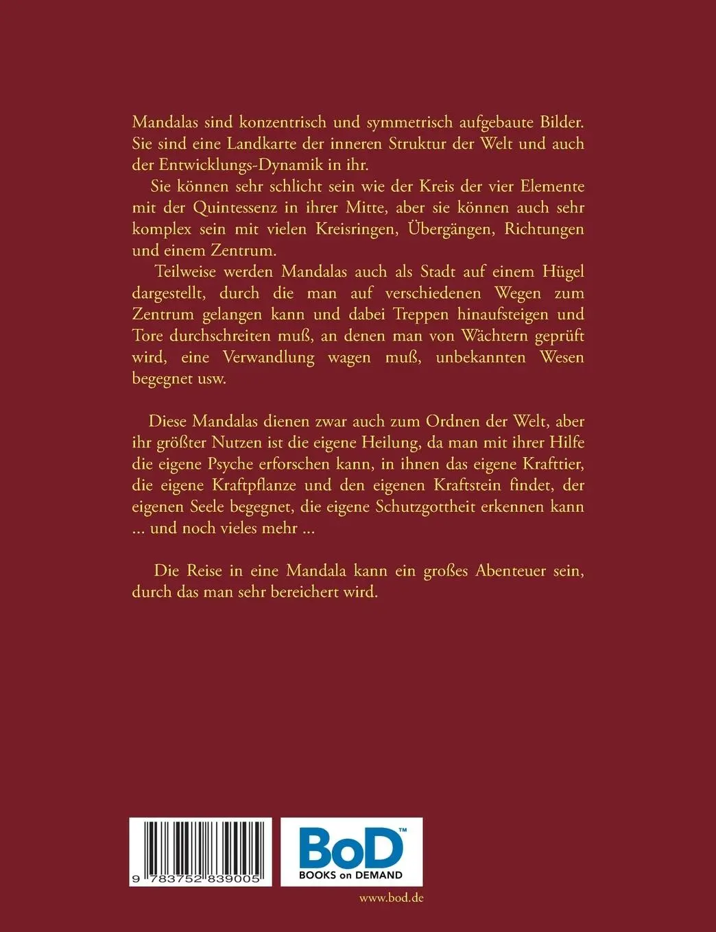 Rückseite: 9783752839005 | Mandalas für Anfänger | Beispiele, Aufbau, Meditationen und Rituale