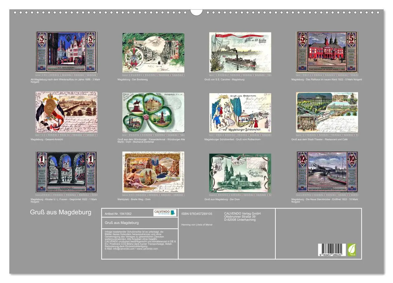 Bild: 9783457289105 | Gruß aus Magdeburg (Wandkalender 2026 DIN A2 quer), CALVENDO...