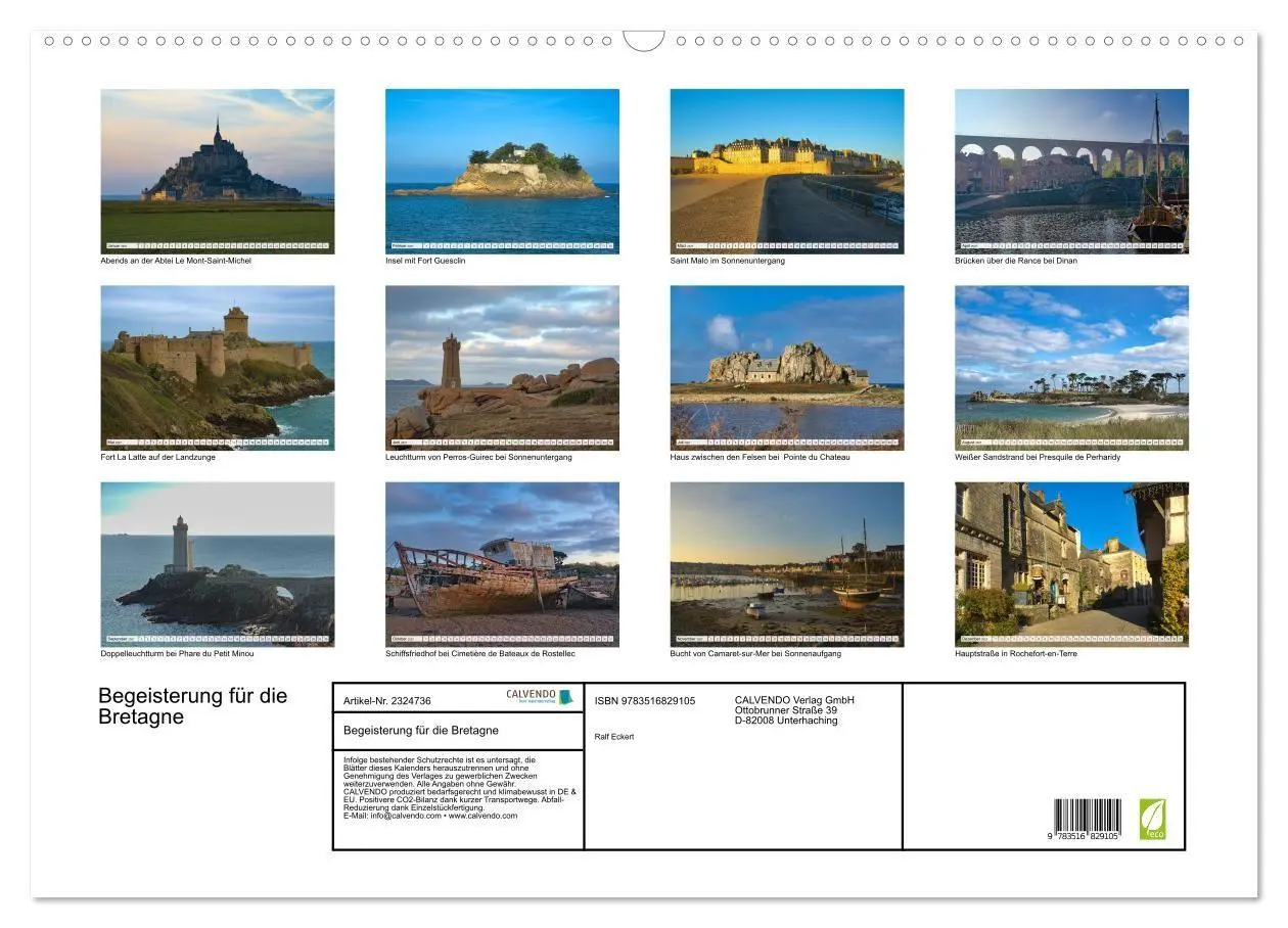 Bild: 9783516829105 | Begeisterung für die Bretagne (Wandkalender 2027 DIN A2 quer),...