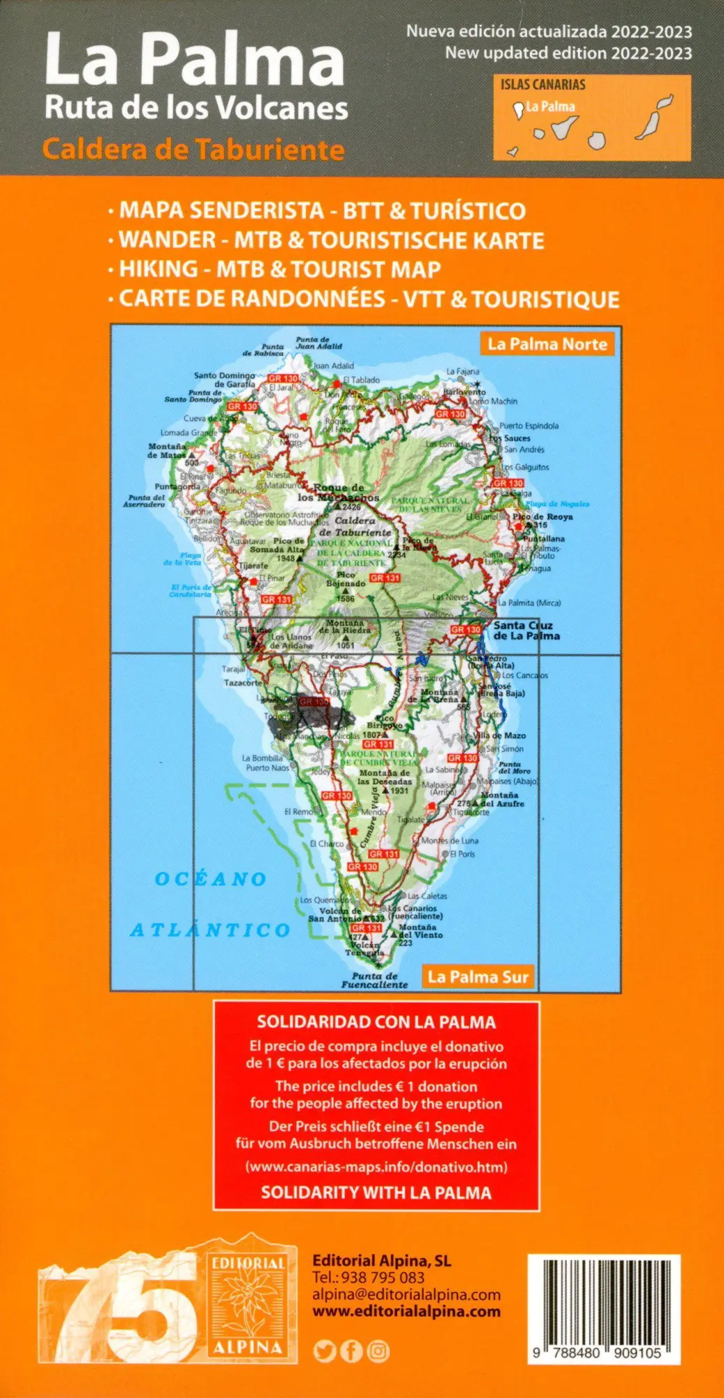 Bild: 9788480909105 | La Palma 1:25 000 LZ 2023 - 2024 | (Land-)Karte | Spanisch | 2022