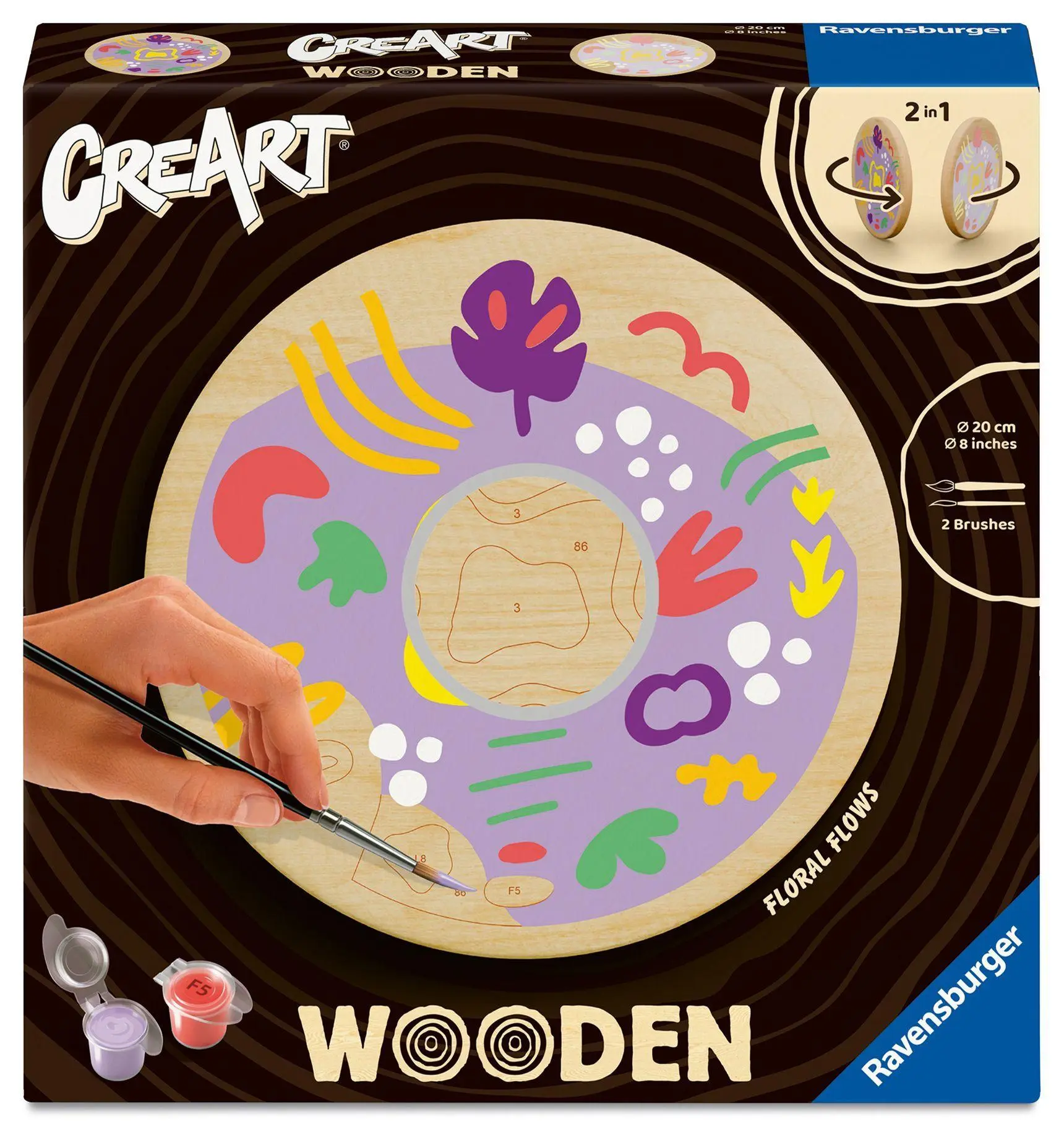 Cover: 4005556259205 | CreArt, Malen nach Zahlen Wooden - Florale Ströme | Spiel | Spiel
