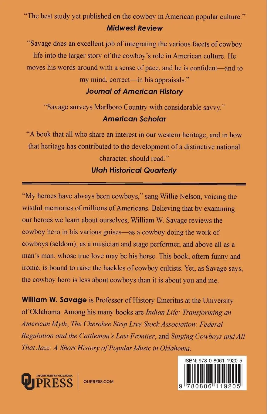 Rückseite: 9780806119205 | Cowboy Hero | His Image in History and Culture | William Savage | Buch