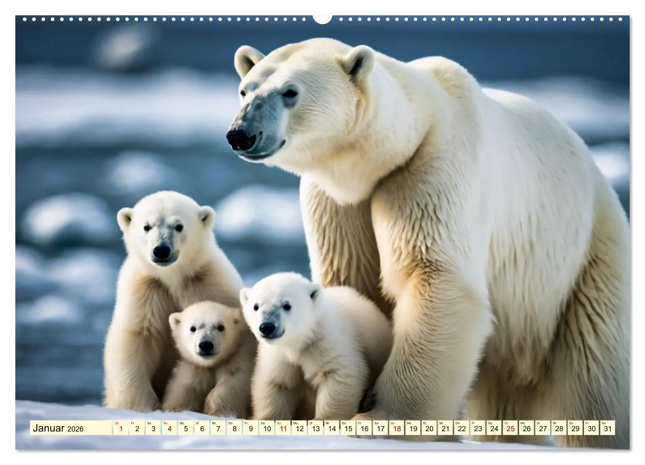 Bild: 9783457419205 | Eisbären im Fokus (hochwertiger Premium Wandkalender 2026 DIN A2...