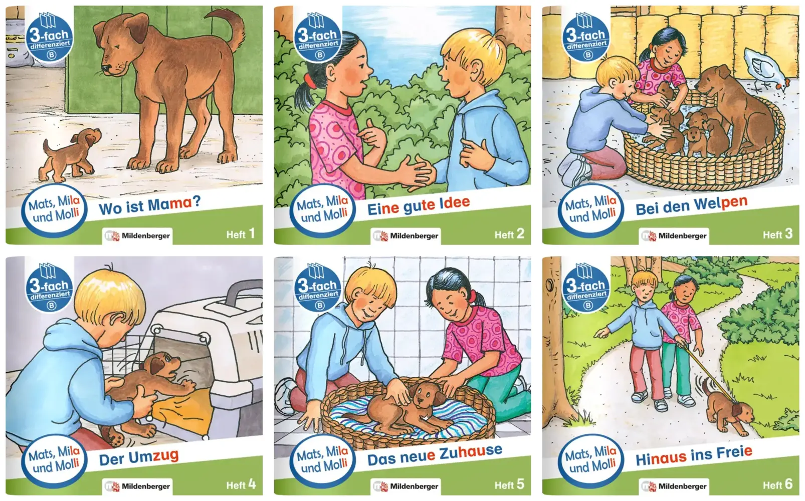 Cover: 9783619019205 | Paket - Mats, Mila und Molli - Heft 1-6, Schwierigkeitsstufe B. H.1-6