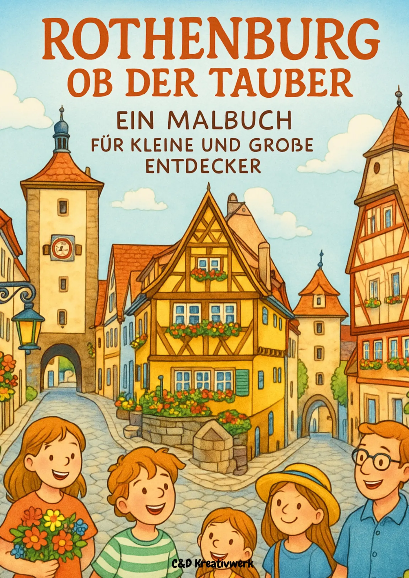 Cover: 9783695189205 | Rothenburg ob der Tauber. Ein Malbuch für kleine und große Entdecker