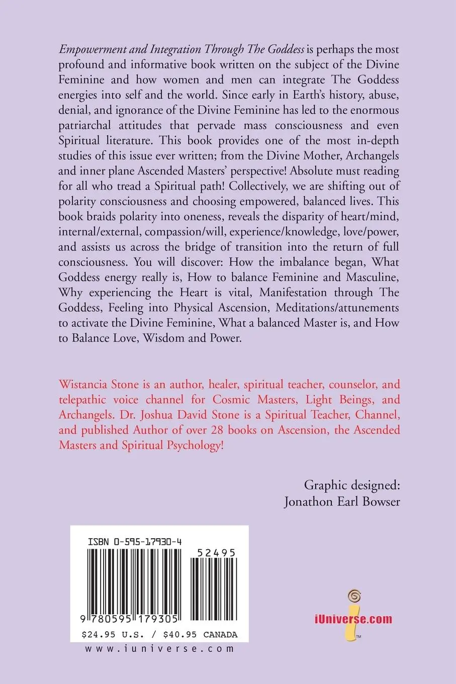 Rückseite: 9780595179305 | Empowerment and Integration Through the Goddess | Volume 1 | Buch