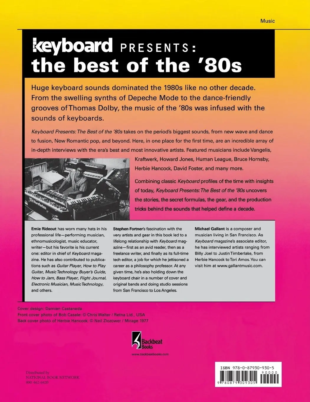 Rückseite: 9780879309305 | Keyboard Presents the Best of the '80s | Ernie Rideout (u. a.) | Buch