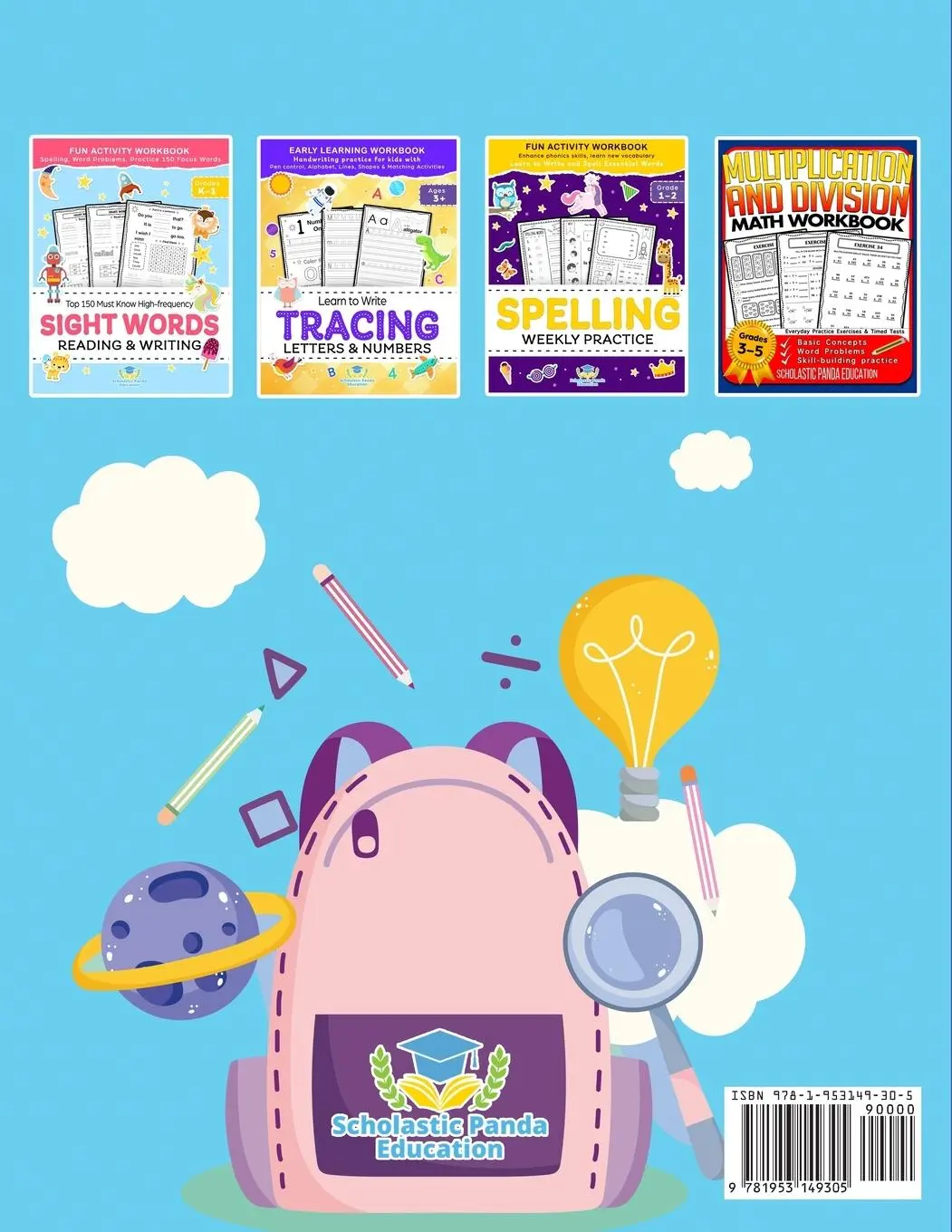 Rückseite: 9781953149305 | Preschool Easy Learning Activity Workbook | Scholastic Panda Education